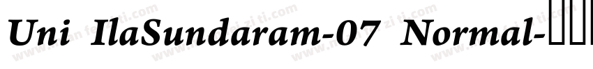 Uni IlaSundaram-07 Normal字体转换
